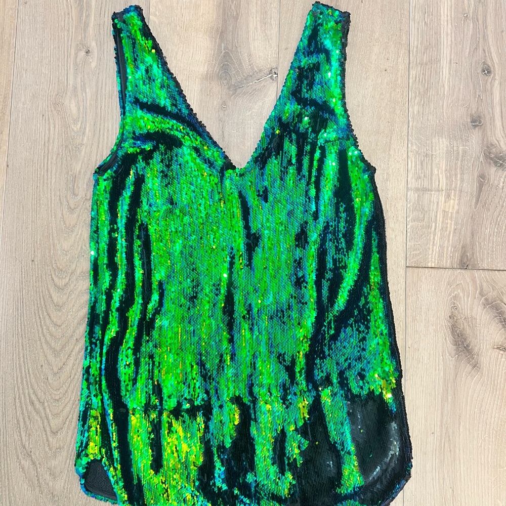 Vibrant Green Sequin Women's Dress/Top